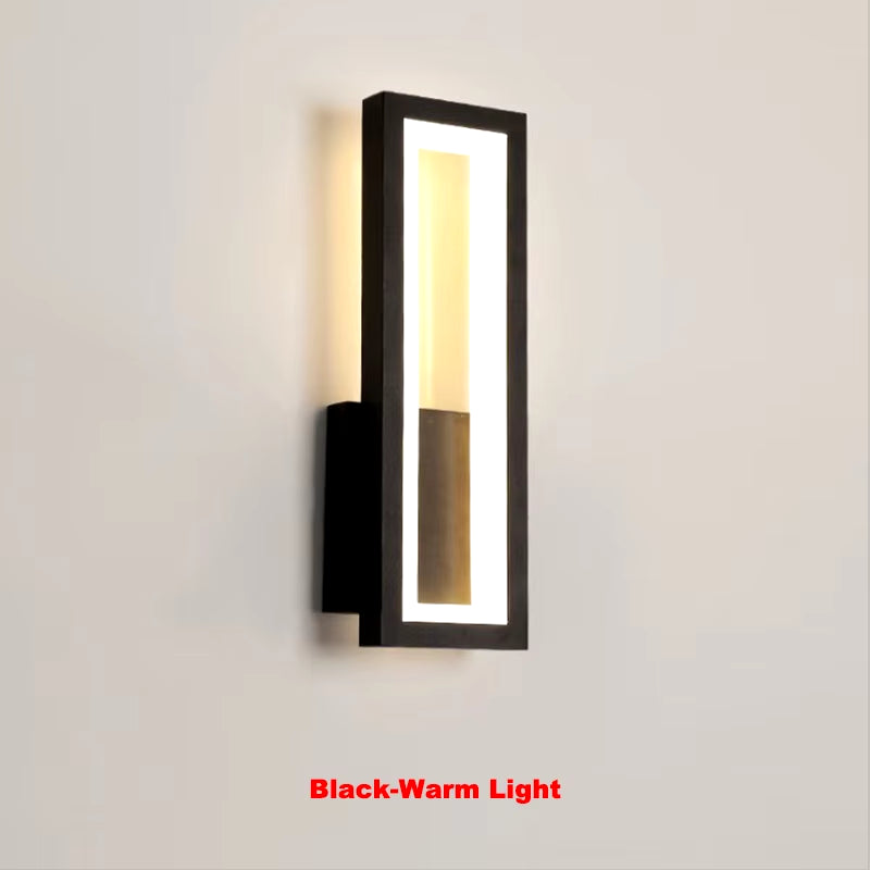 Modern Minimalist Wall Lamps Home Decor Living Room Bedroom Bedside 16W Ac96V-260V Led Sconce Black White Light Aisle Decoration