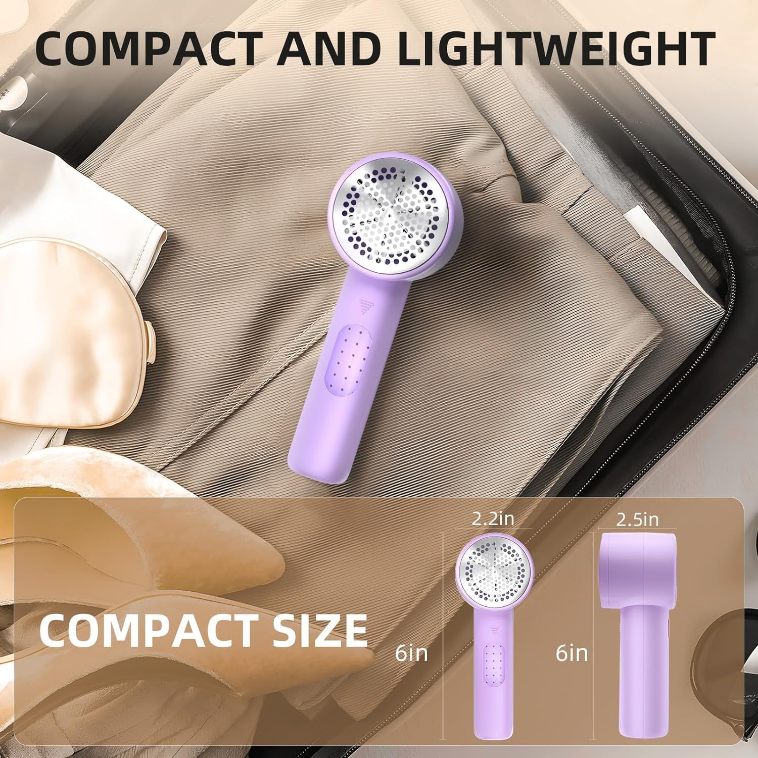 Fabric Shaver, Lint Remover Rechargeable, Electric Portable Sweater Defuzzer with 3 Speeds to Remove Pilling for Clothes, Furniture, Sweater, Couch, Blanket